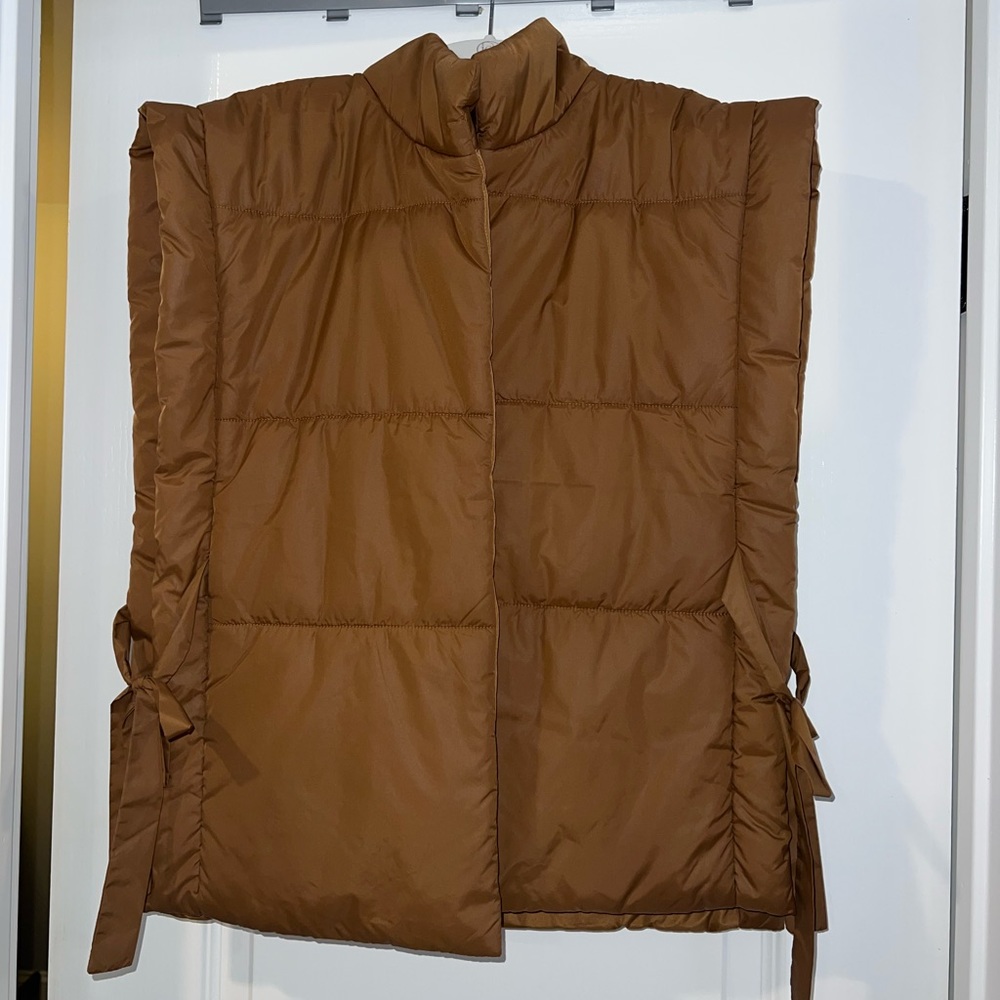 Anthropologie, Packable Puffer Vest, Color: Brown, Size: OS